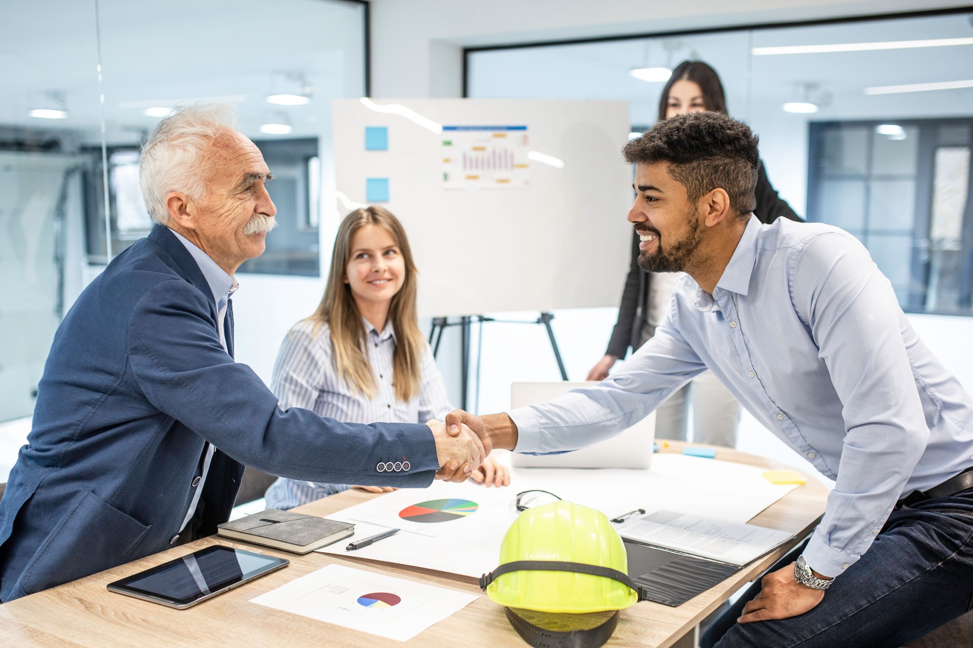 Handshake after good cooperation Stock photo